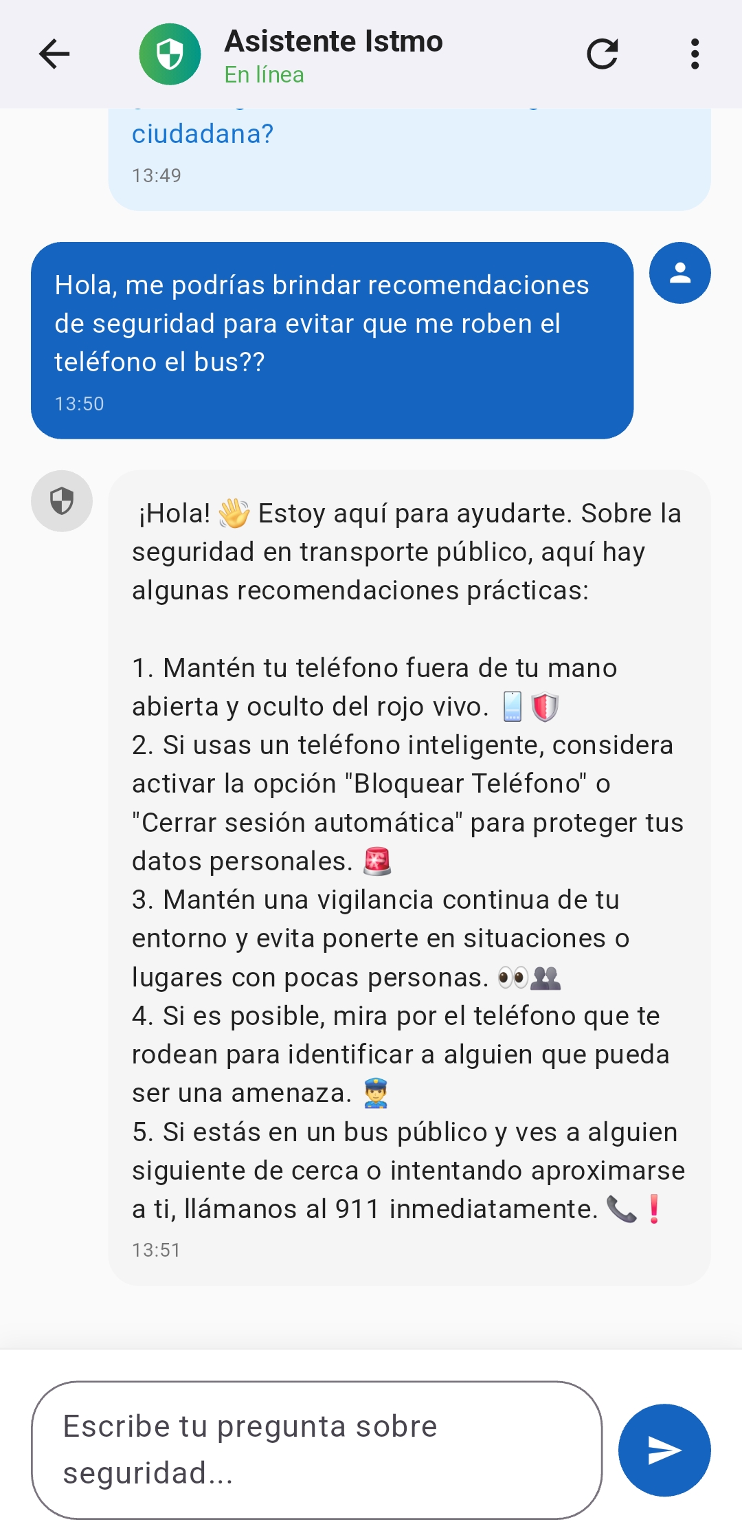 Feed de reportes Seguristmo