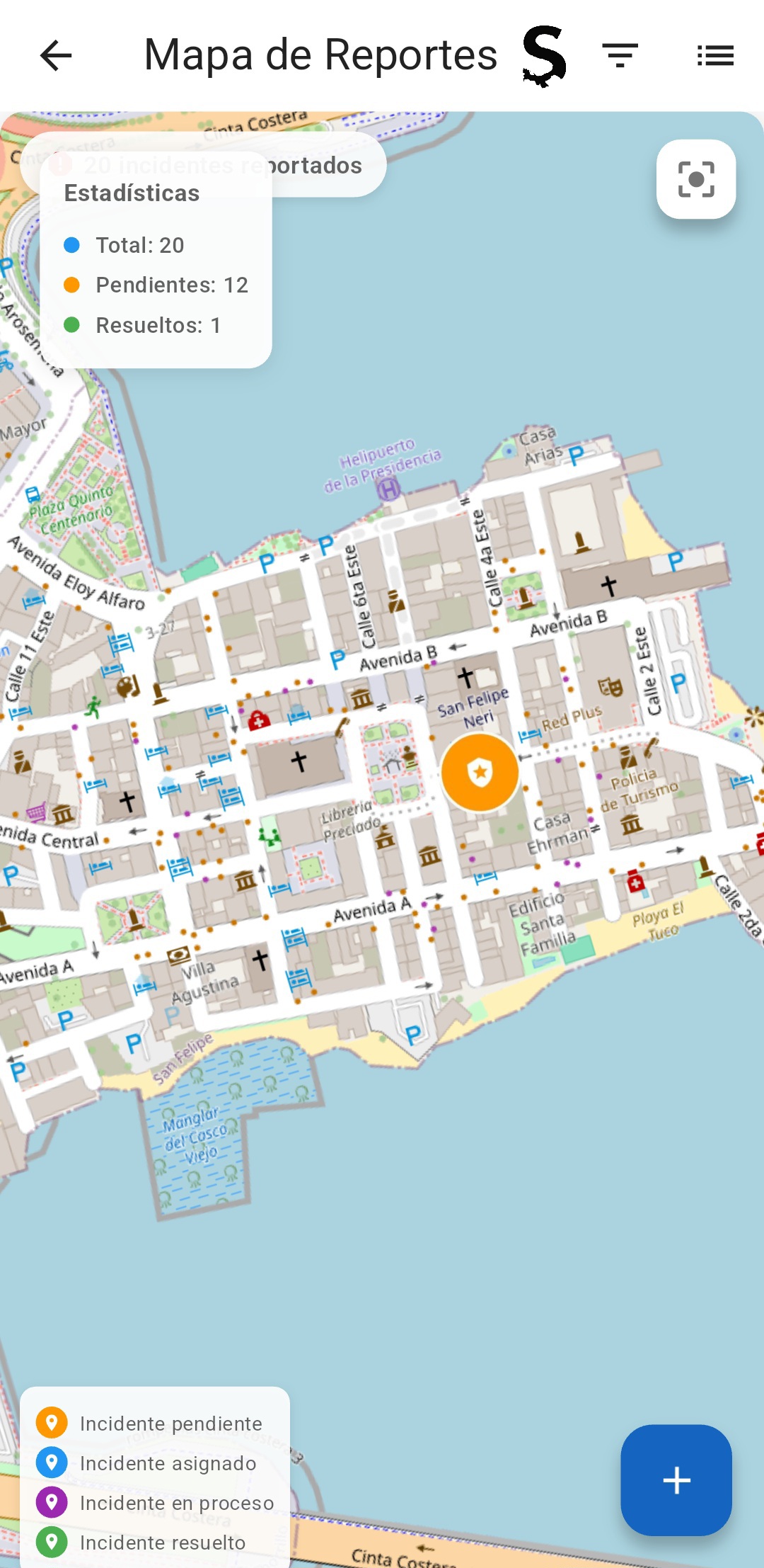 Mapa interactivo Seguristmo